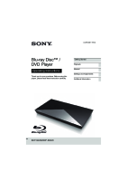 Sony BDP-BX620 - Owners Manual